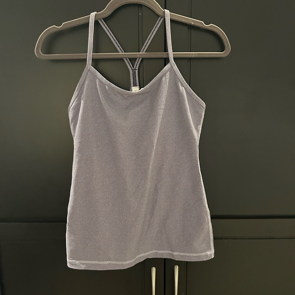Lululemon Power Y Tank Top purple stripe - new never worn but no tags